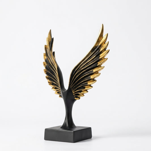 Black gold angel wings sculpture home decor India – Modern Abstract Tabletop Showpiece for Home & Office Decor India