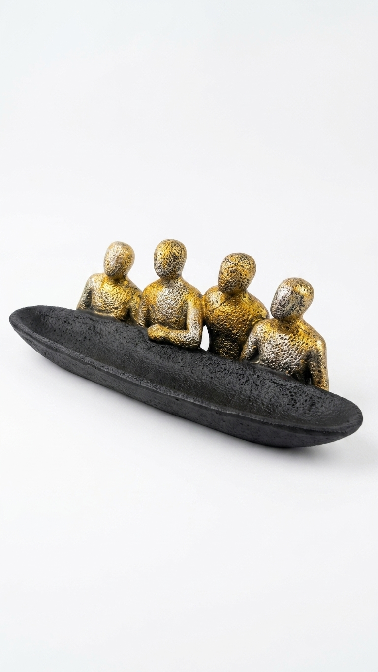 Handcrafted Abstract Human Figurine Bowl