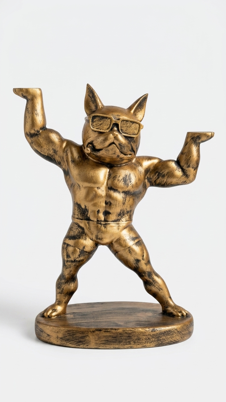 Handcrafted Cool Bulldog Showpiece with Sunglasses – Modern Decor Accent