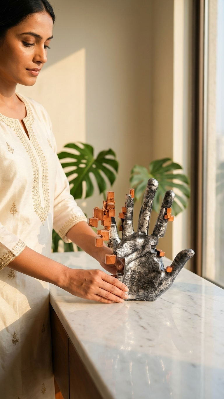 Abstract hand sculpture home decor India – Luxury Modern Home Decor Showpiece India