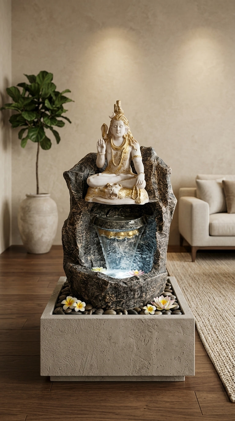 Handcrafted Shiv Ji Indoor Water Fountain