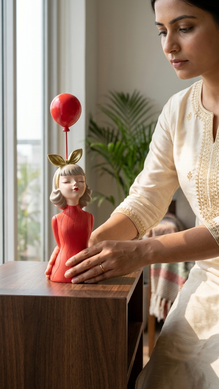 Handcrafted girl balloon showpiece
