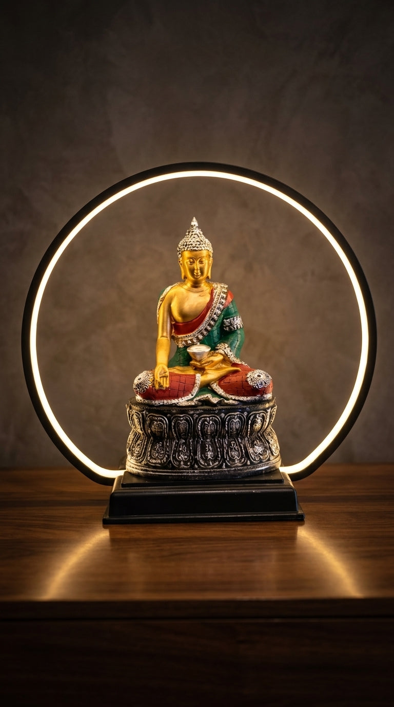 Handcrafted LED Buddha decor