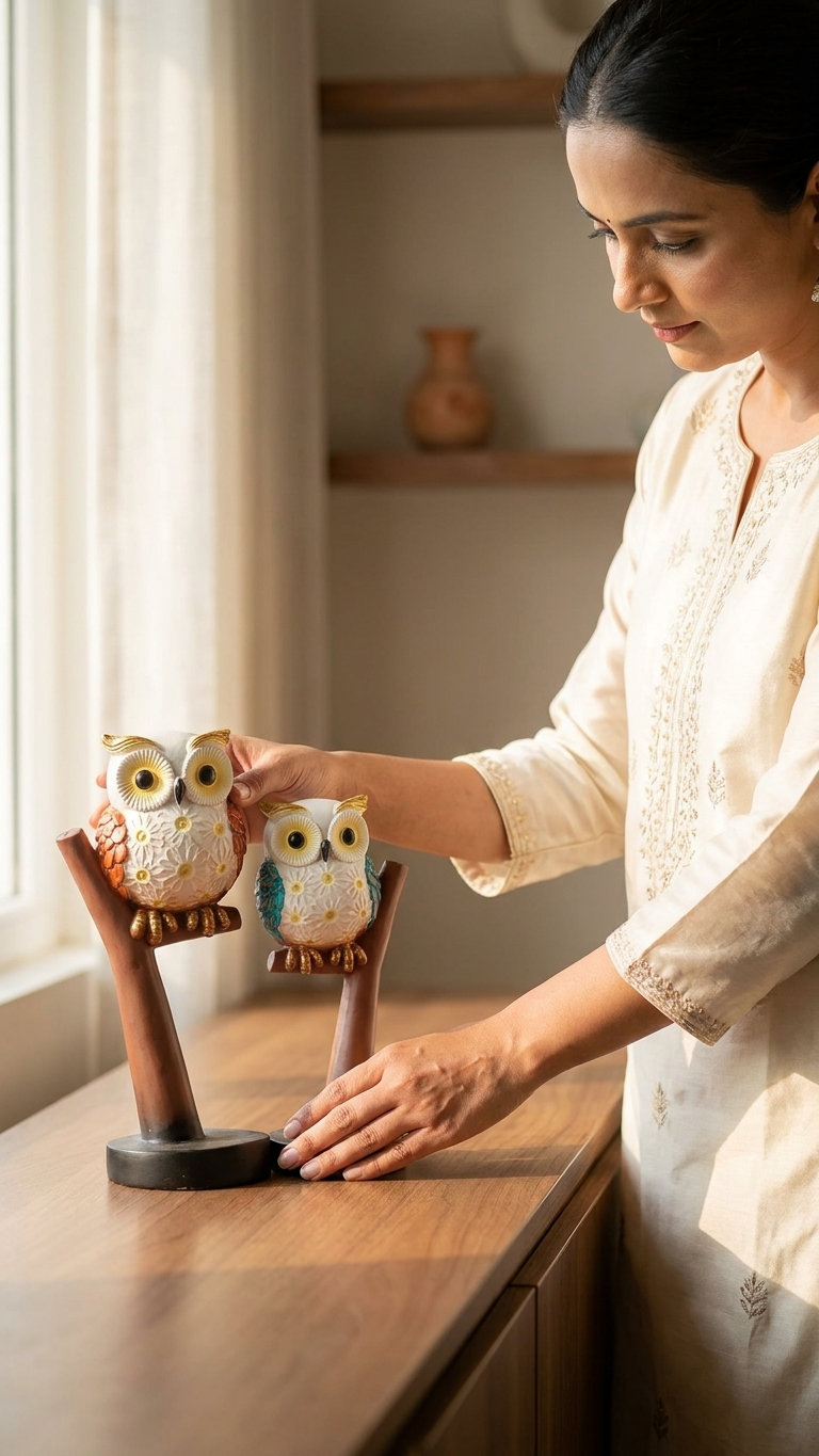 Owl showpiece for home decor India – Decorative Owl Figurine for Home & Office Decor India