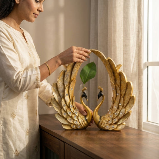 Handcrafted Swan Pair