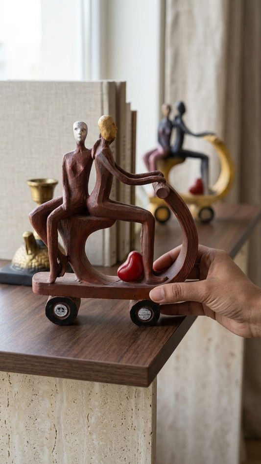 Handcrafted Couple Bicycle Showpiece