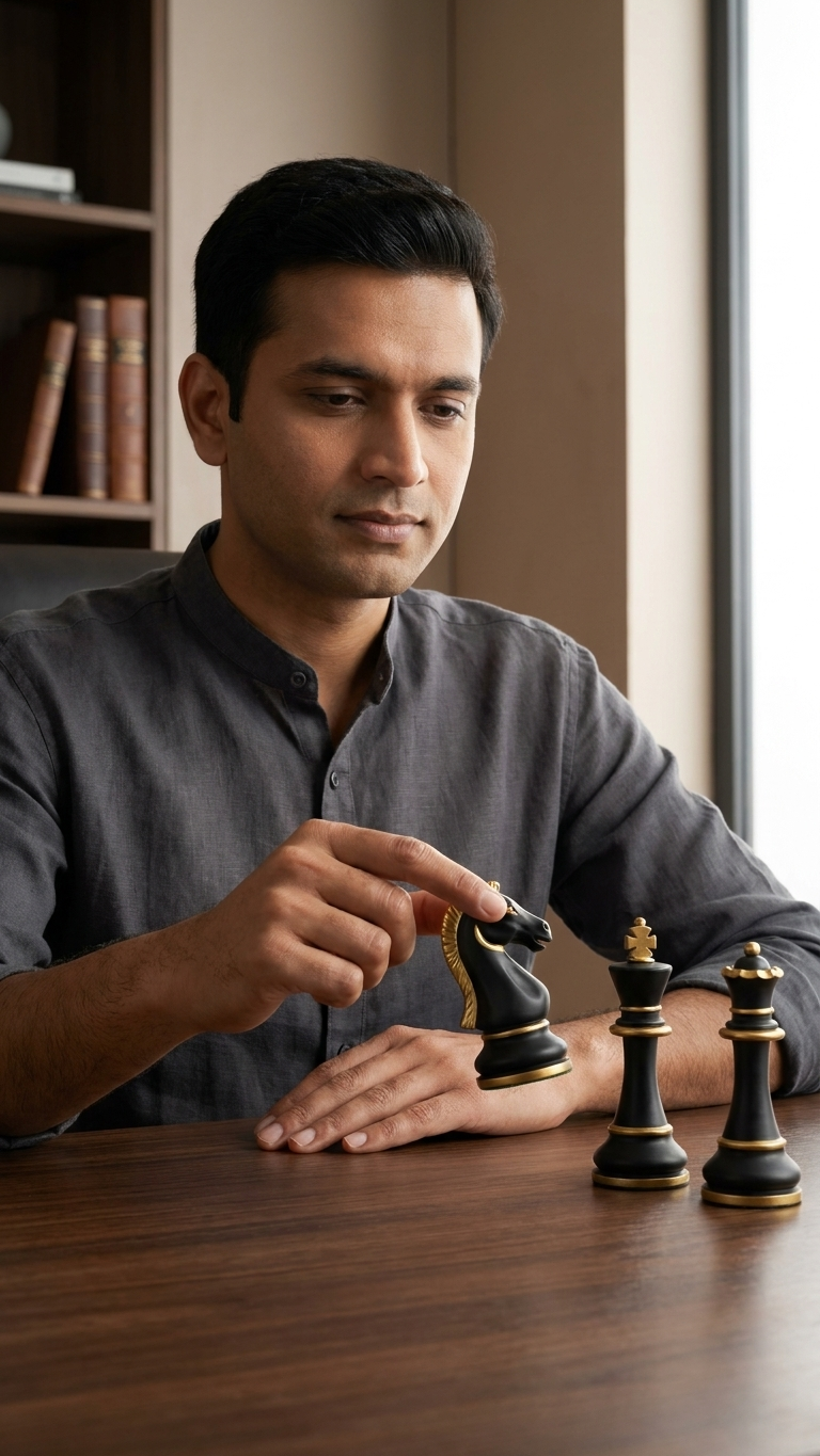 Handcrafted Chess Piece Decor Set