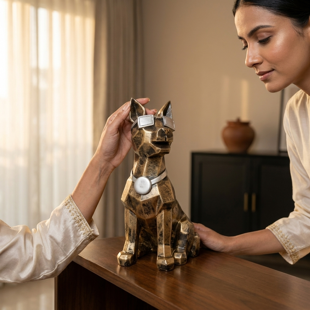 Modern Dog Showpiece