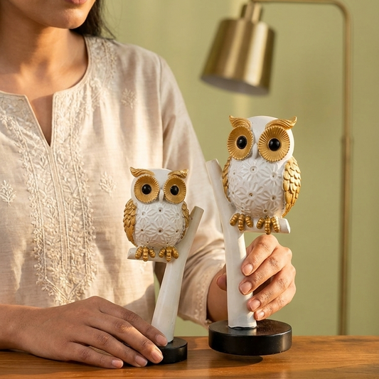 Owl showpiece for home decor India – Decorative Owl Figurine for Home & Office Decor India