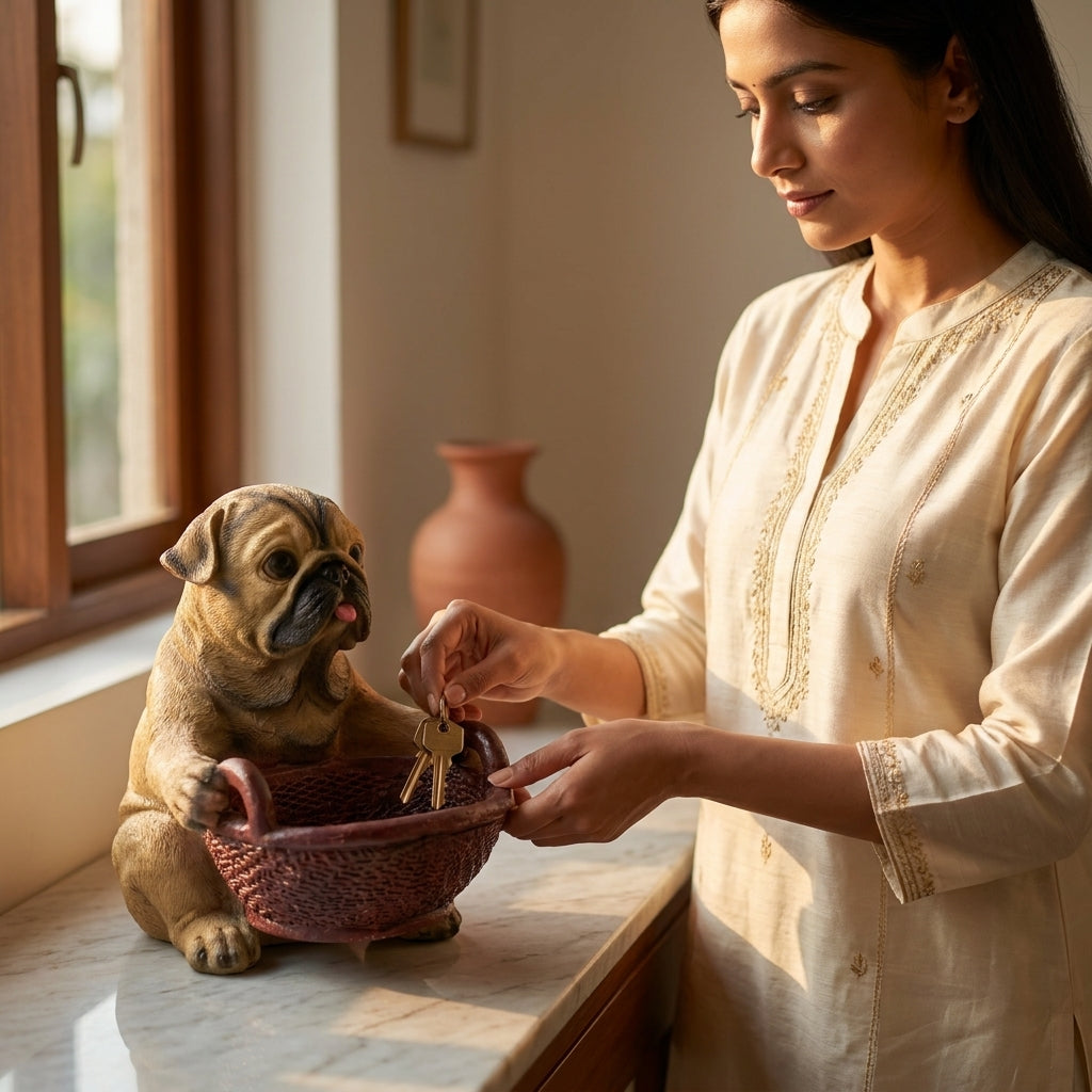 Pug Dog Basket