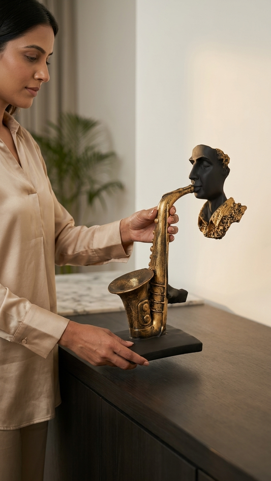 handcrafted saxophone sculpture