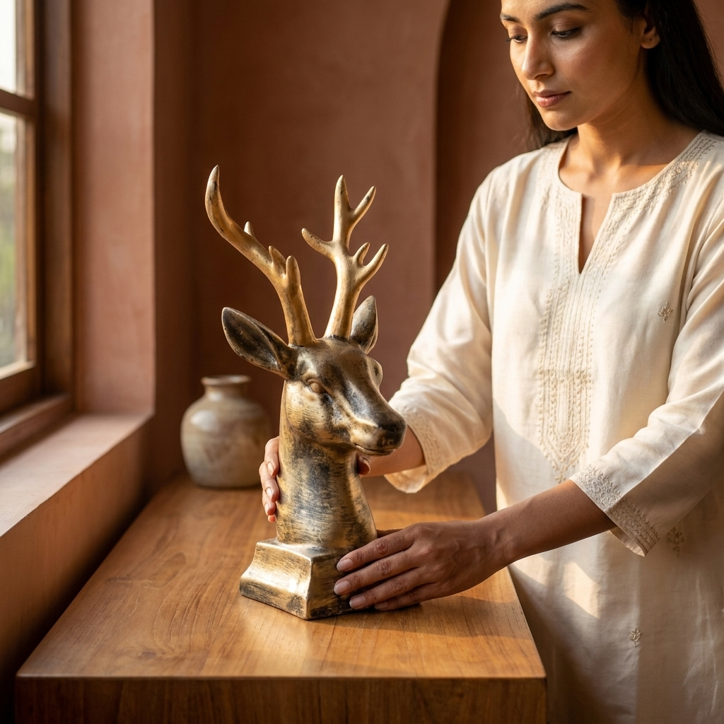 Golden Deer Head