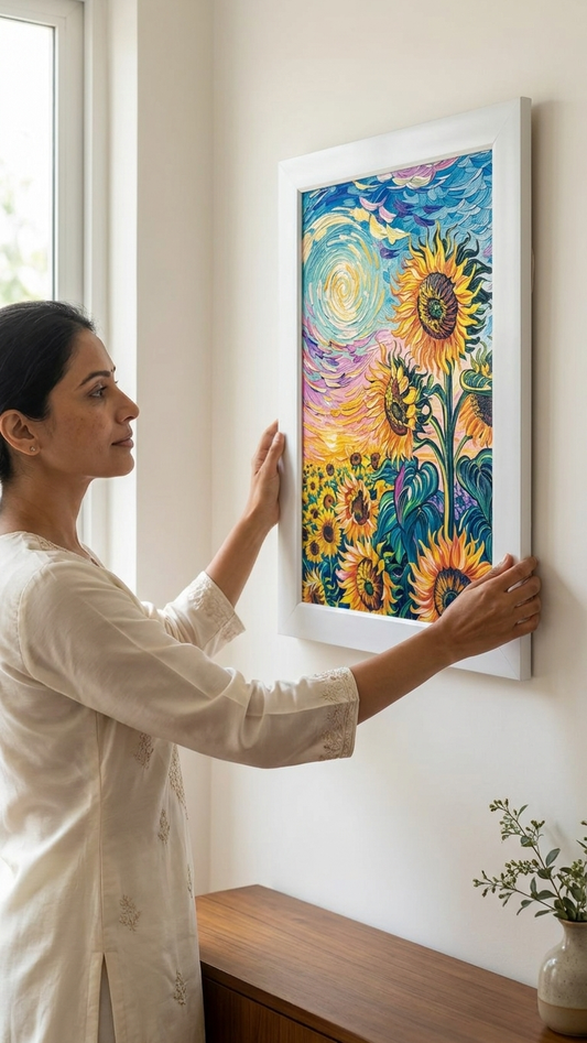 Handcrafted Sunflower Wall Art Frame