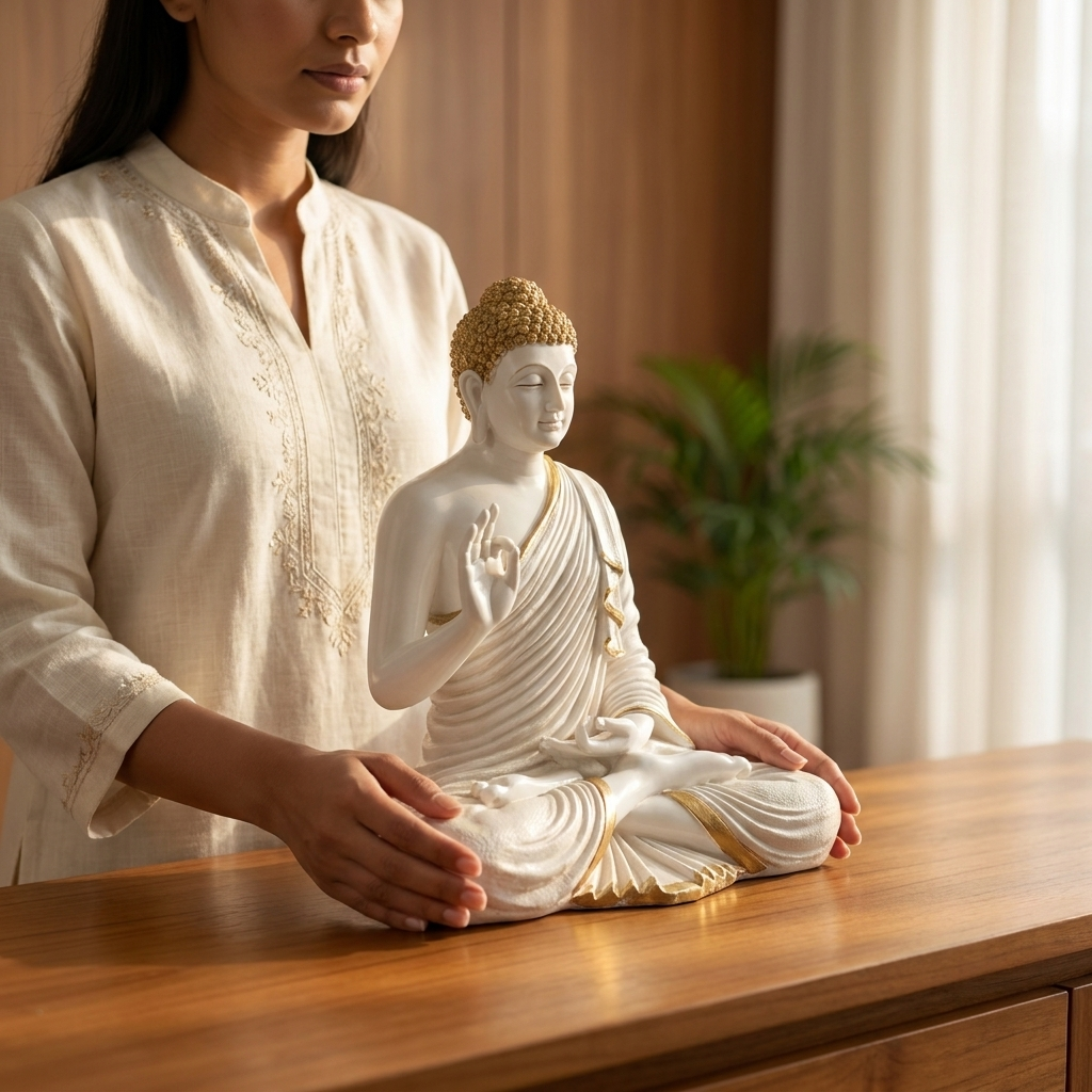 White Buddha Idol