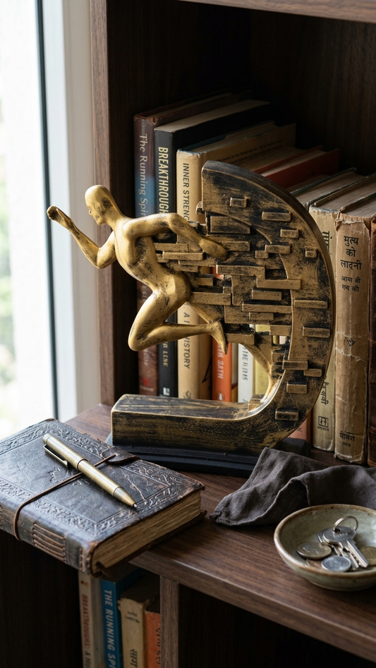 Handcrafted Running Man Abstract Sculpture