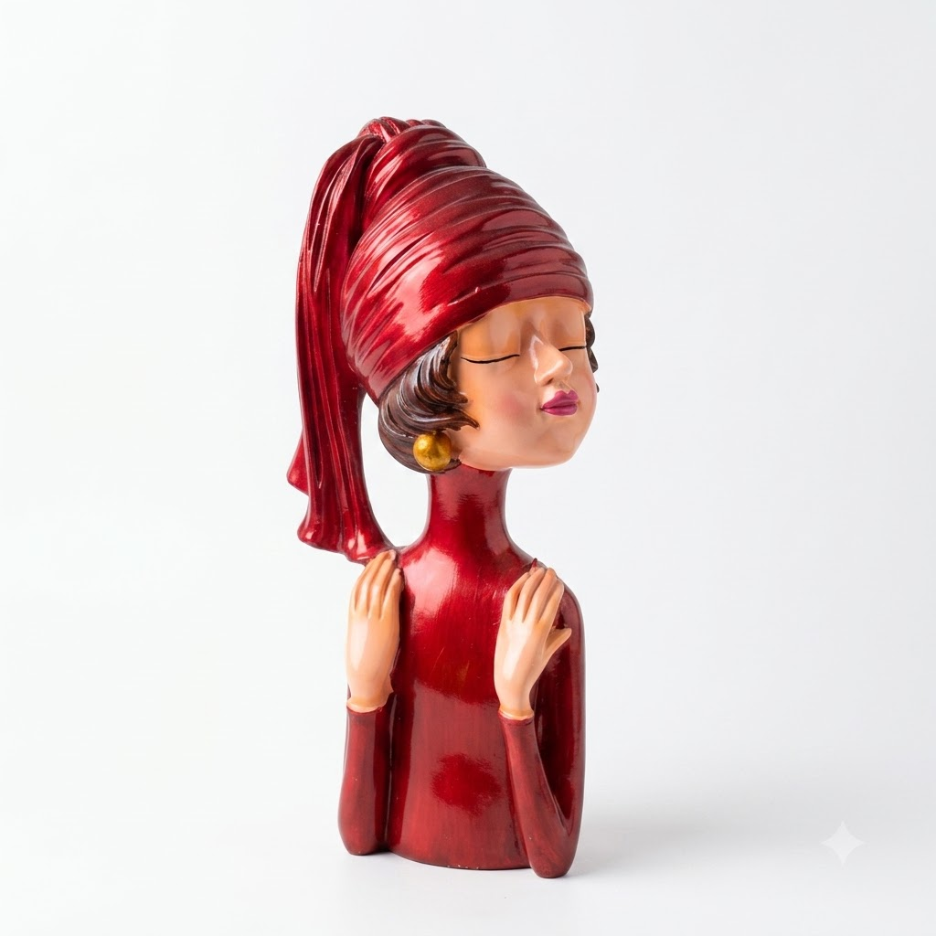 Elegant Lady Face Decorative Planter