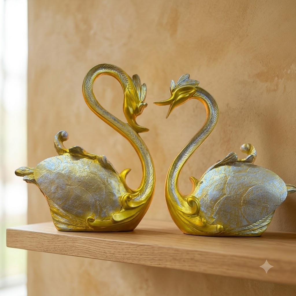 Golden Swan Set of 2