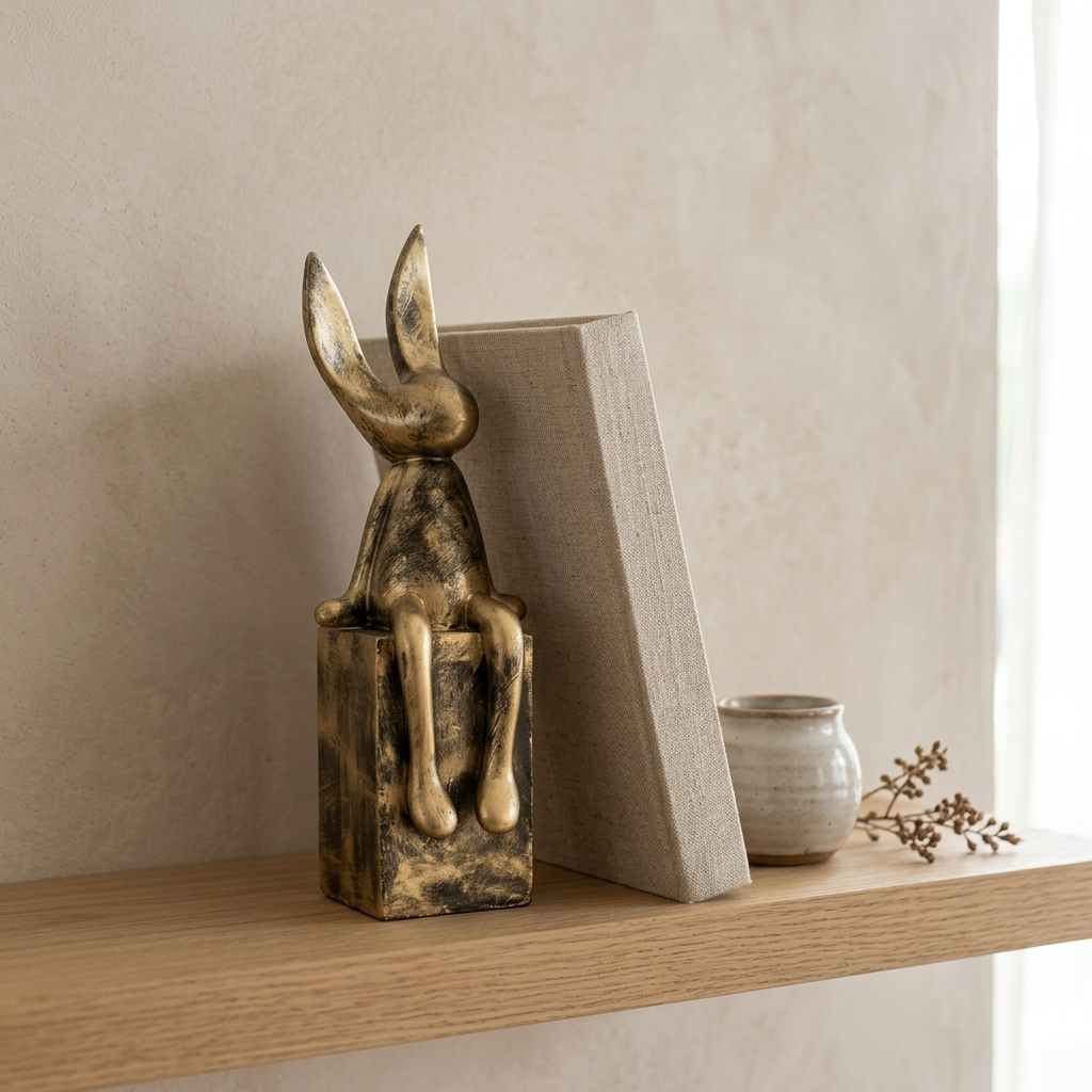 Gold Abstract Rabbit
