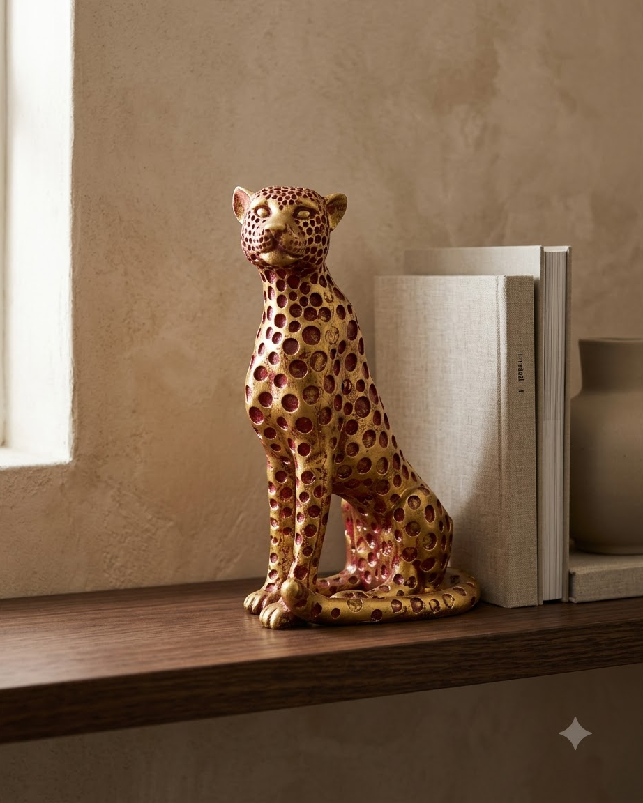 Golden Leopard Showpiece