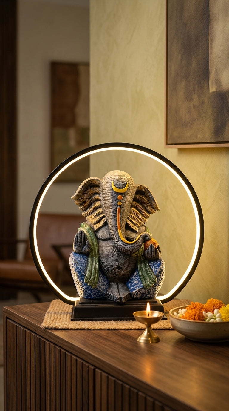 Handcrafted LED Ganesha Table Decor