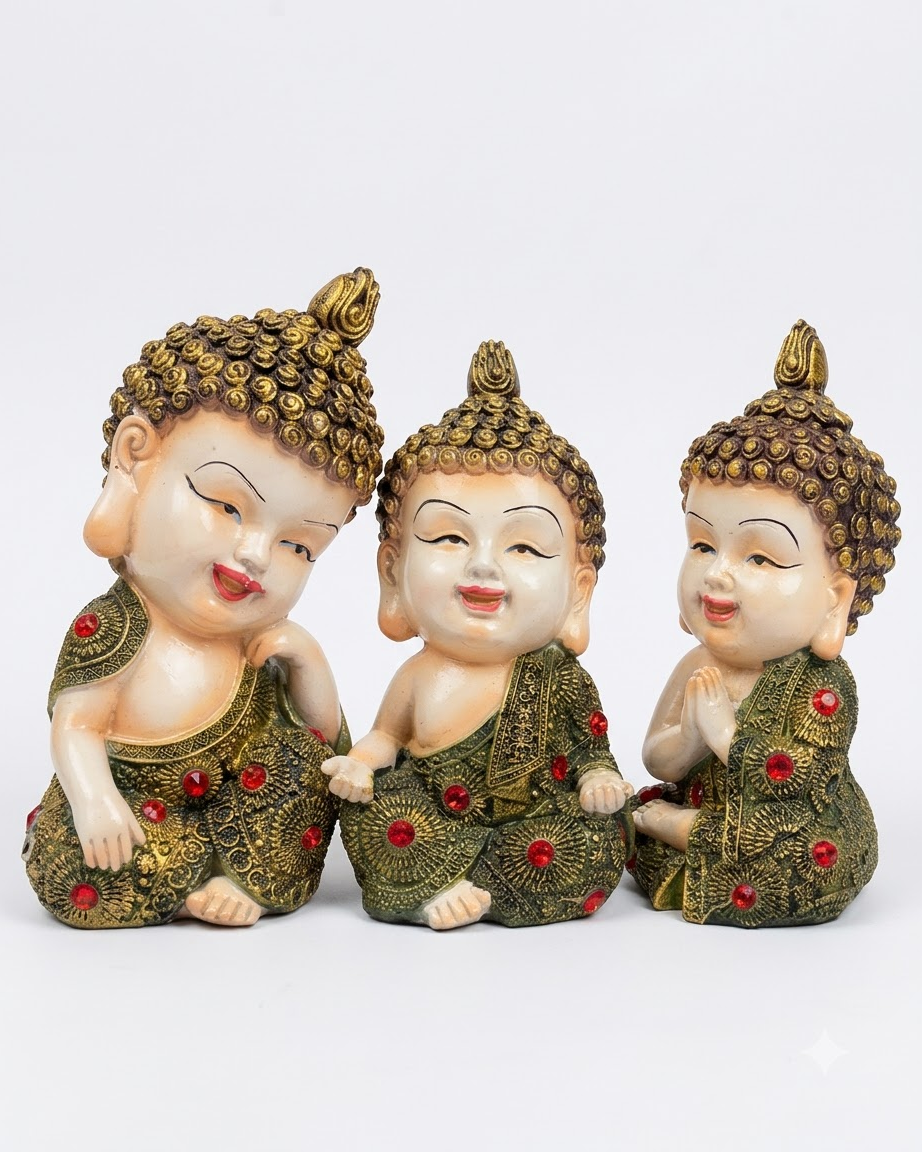 Three Wise Monk Showpiece Set of 3