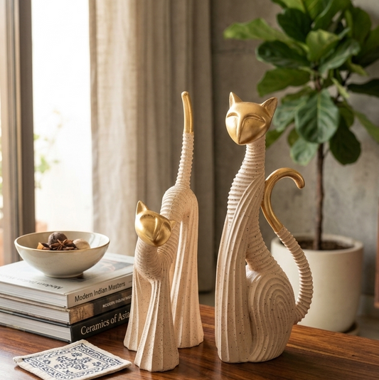 Handcrafted Modern Cat Showpiece