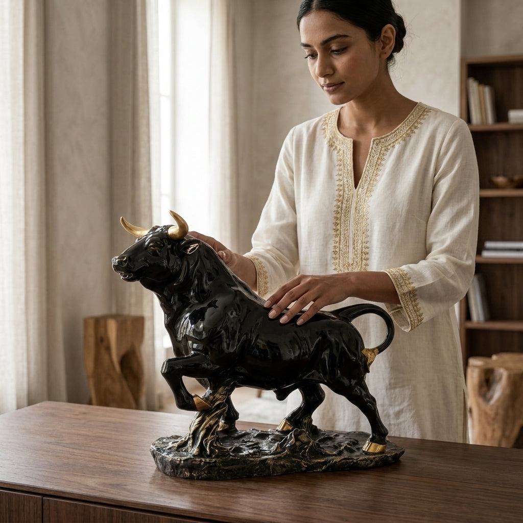 Black bull statue home decor India – Modern Home & Office Decor Sculpture India