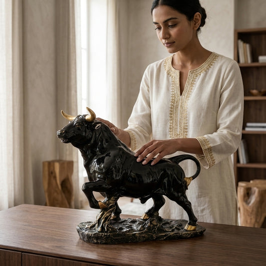 Black bull statue home decor India – Modern Home & Office Decor Sculpture India