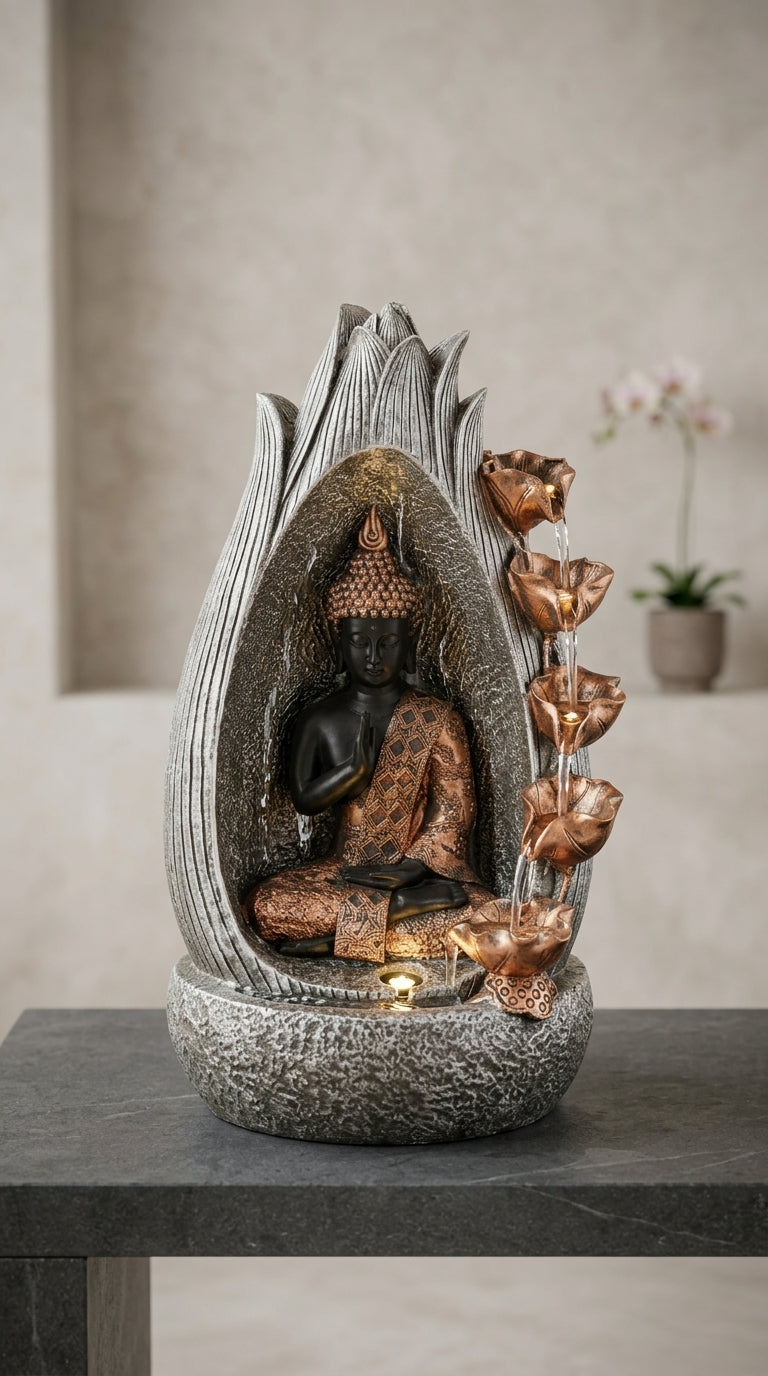 Handcrafted Buddha Tabletop Water Fountain