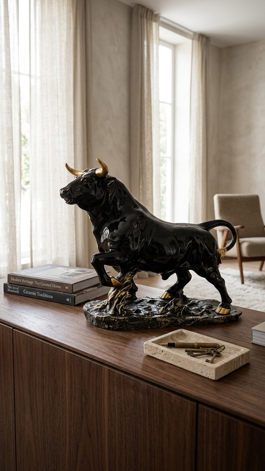 Black bull statue home decor India – Modern Home & Office Decor Sculpture India