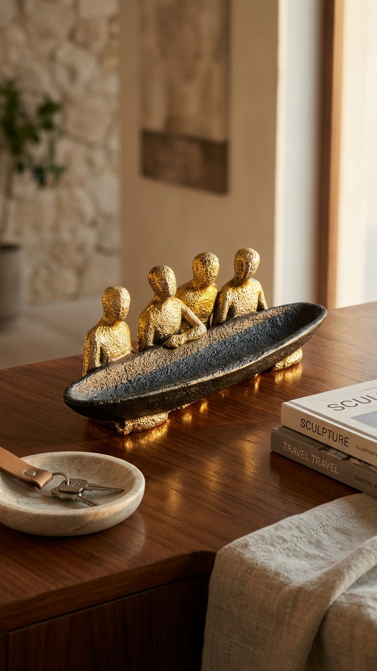 Handcrafted Abstract Human Figurine Bowl