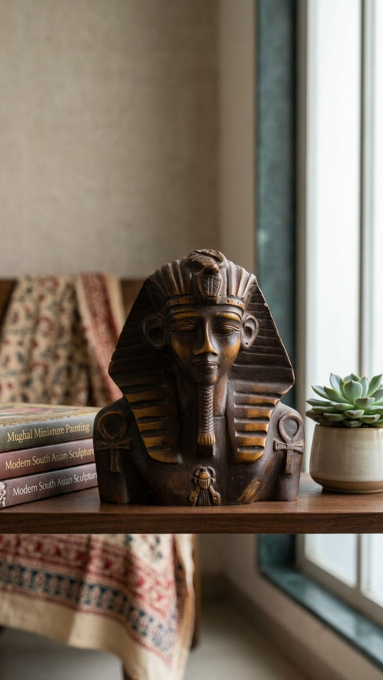 Handcrafted Egyptian Pharaoh Bust Showpiece 