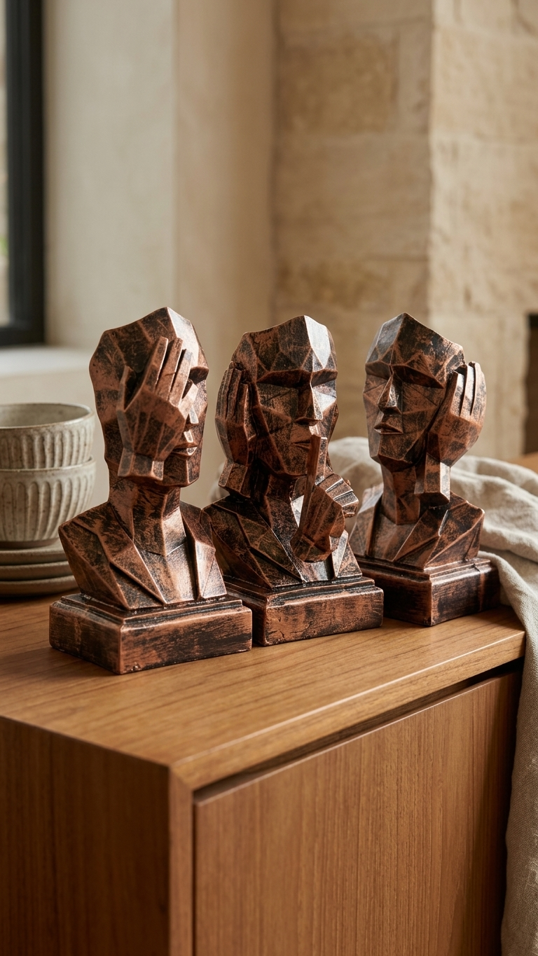 3 wise men abstract showpiece