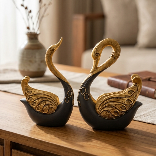 Grey & Gold Swan