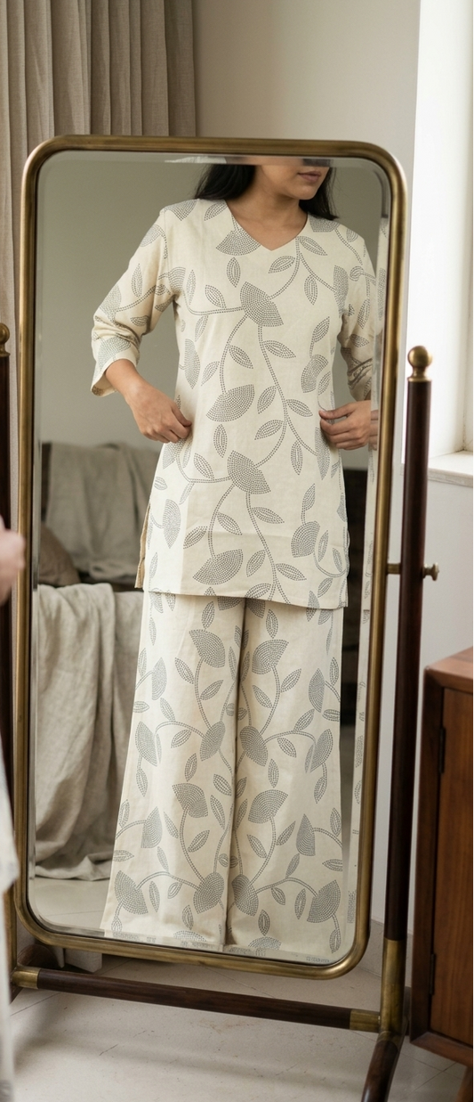 Women's Cotton Blend Co-Ord Set