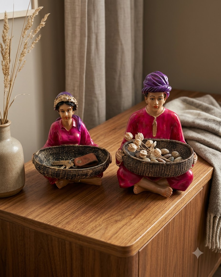 Man and Woman Basket Set of 2