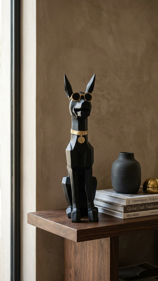 Modern Geometric Dog Showpiece