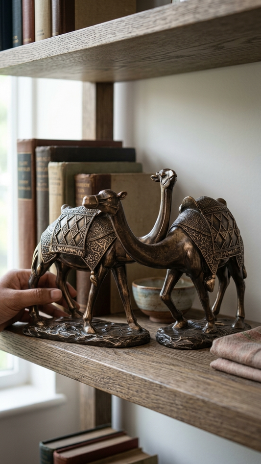 Camel figurine set for home decor India – Artistic Animal Figurine Set for Home & Living Room Decor India
