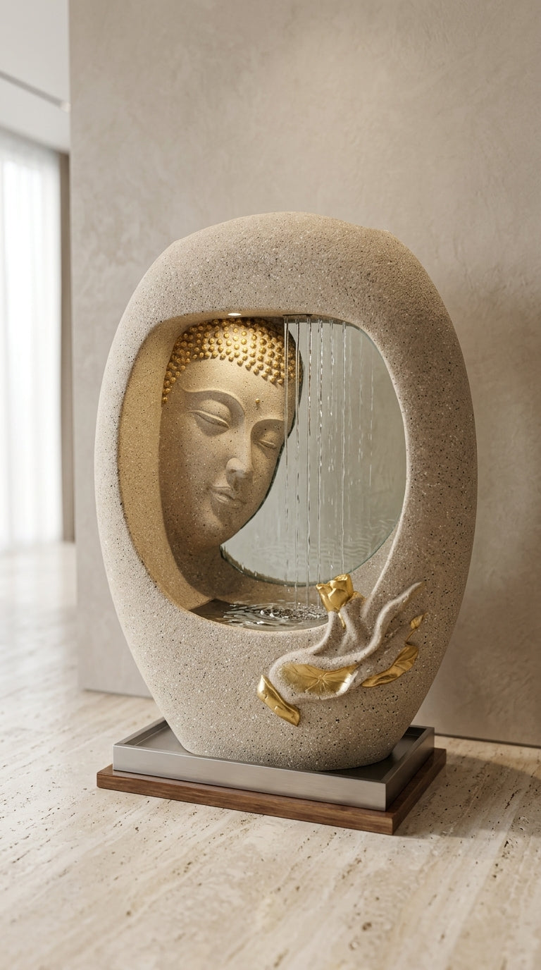 Handcrafted Buddha Indoor Water Fountain