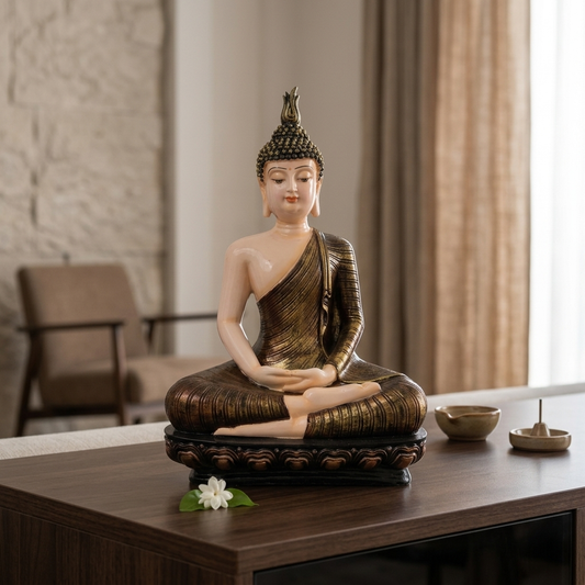 Handcrafted Meditating Buddha Idol