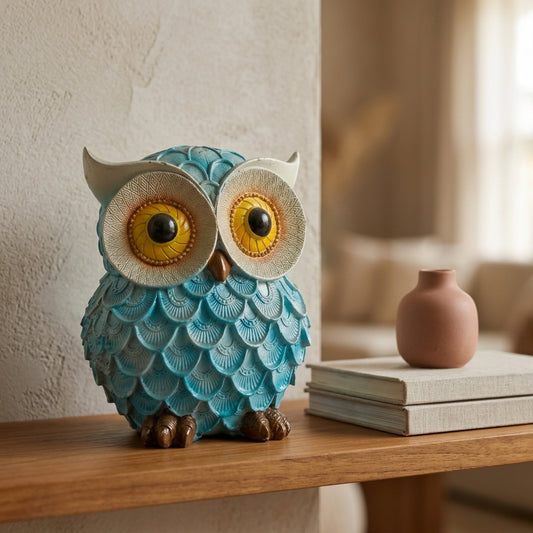 Handcrafted Owl Showpiece for Home Decor – Decorative Owl Sculpture