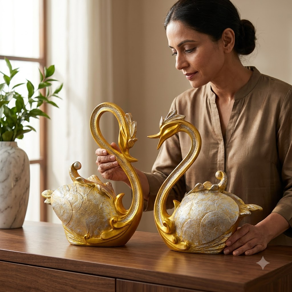 Golden Swan Set of 2
