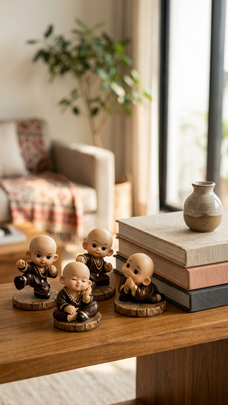 Meditating monk figurines for home decor India– Peaceful Buddhist Showpiece for Home & Office Decor India