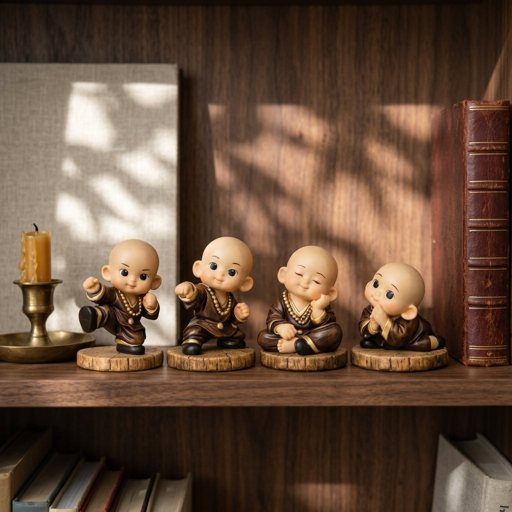 Meditating monk figurines for home decor India– Peaceful Buddhist Showpiece for Home & Office Decor India