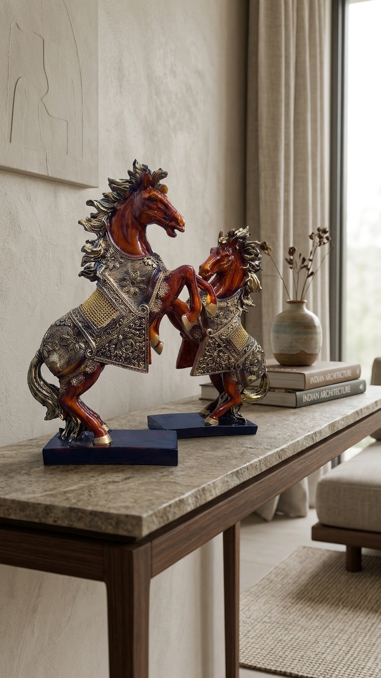 Rearing Horse Showpiece Set 