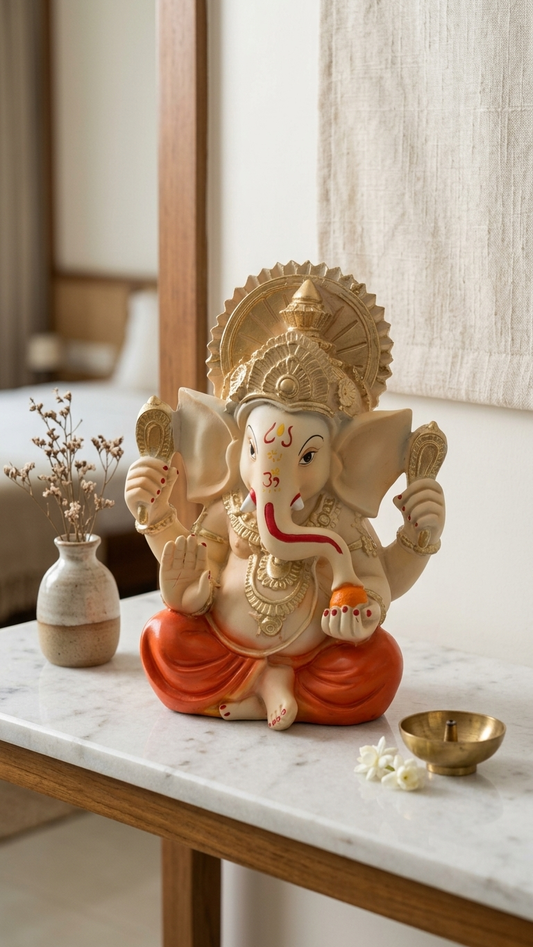 Shubh Labh Ganesh Idol with Modak