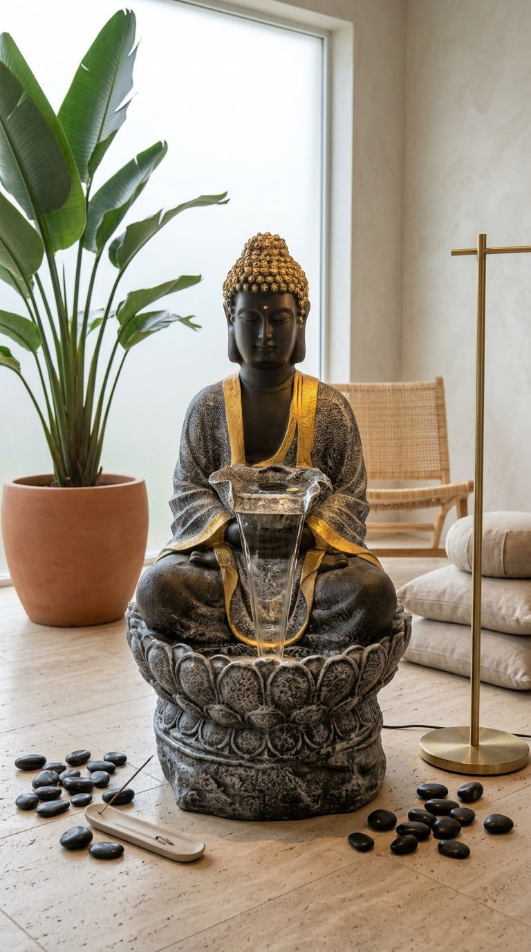 Handcrafted Luxury Buddha Indoor Water Fountain