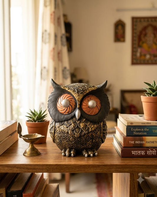 Handcrafted Owl Showpiece for Home Decor