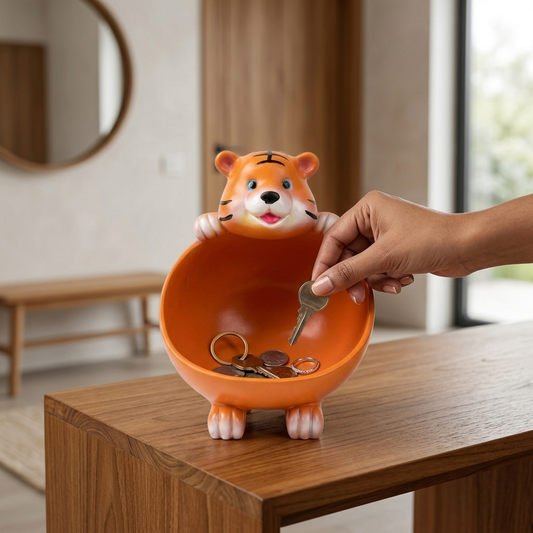 Handcrafted Tiger Holder Bowl