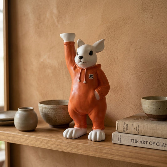 Handcrafted Waving Hoodie Mouse